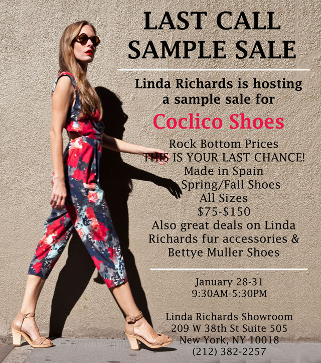 Linda Richards, Bettye Muller & Coclico Sample Sale