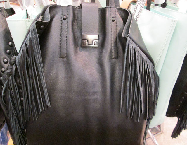 Buttery soft black fringed draping totes