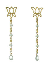 Lotus Aqua Earring