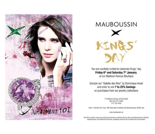 Celebrate King's Day at Mauboussin: 1/6 - 1/7