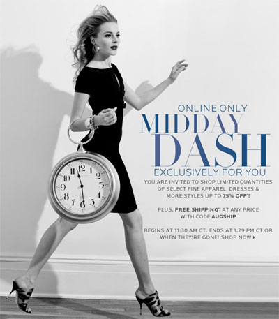 MIDDAY DASH: Up to 75% off: 8/5
