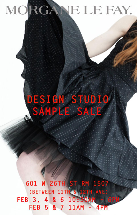 Morgane Le Fay Design Studio Sample Sale 