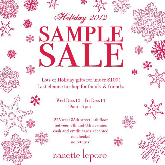 Nanette Lepore Holiday 2012 Sample Sale