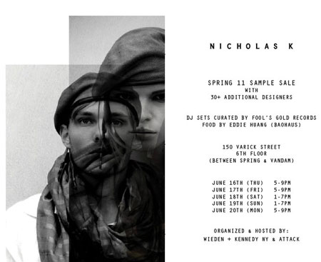 Nicholas K Spring Sample Sale
