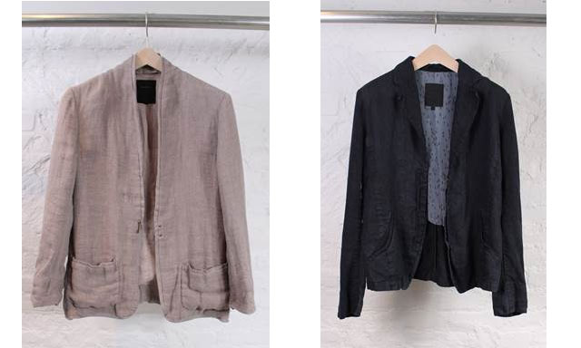 Soft Linen Jacket: $195 (orig. $525), Linen Jacket: $210 (orig. $500)