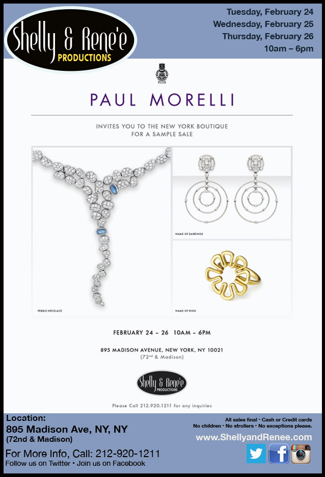 Paul Morelli Sample Sale