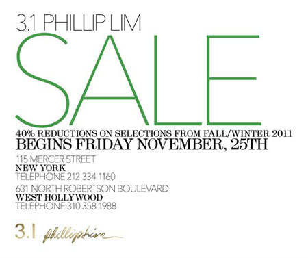 3.1 Phillip Lim Fall Retail Sale