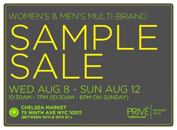 Prive Multi-brand Sample Sale