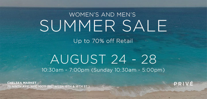 Prive Summer Sample Sale