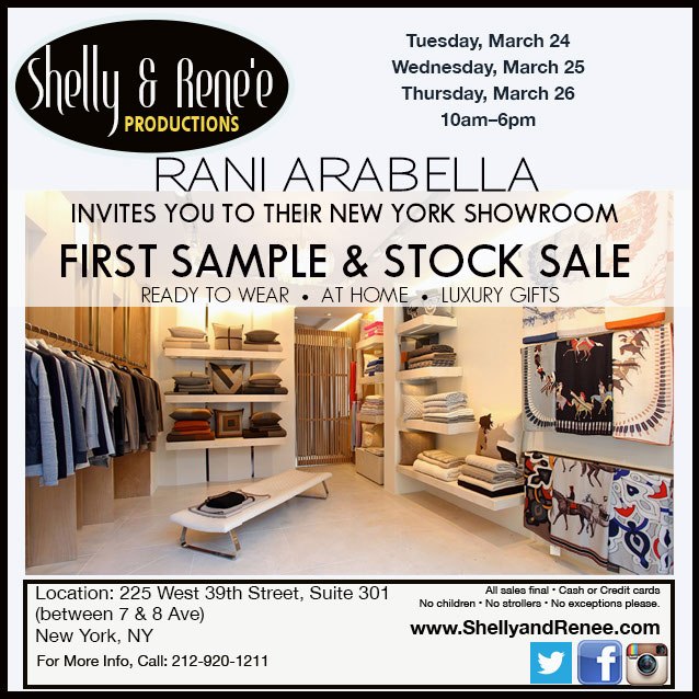 Rani Arabella Sample & Stock Sale