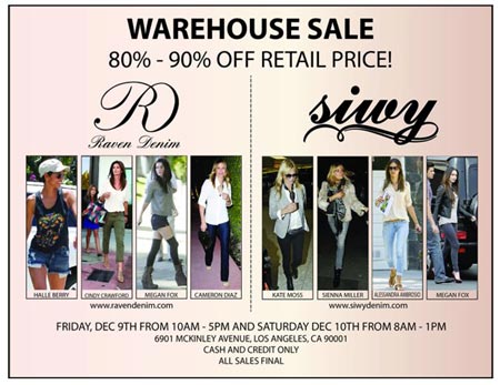 Raven Denim & Siwy Warehouse Sale