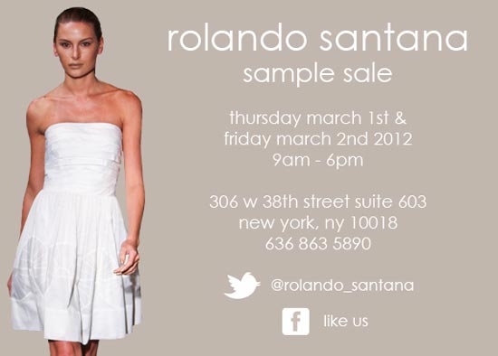 Rolando Santana Sample Sale