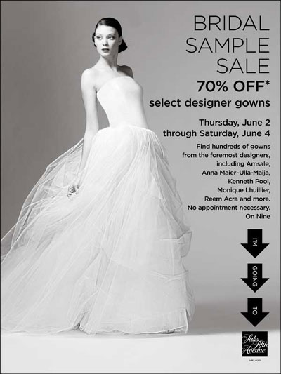 Saks Fifth Avenue Bridal Sample Sale