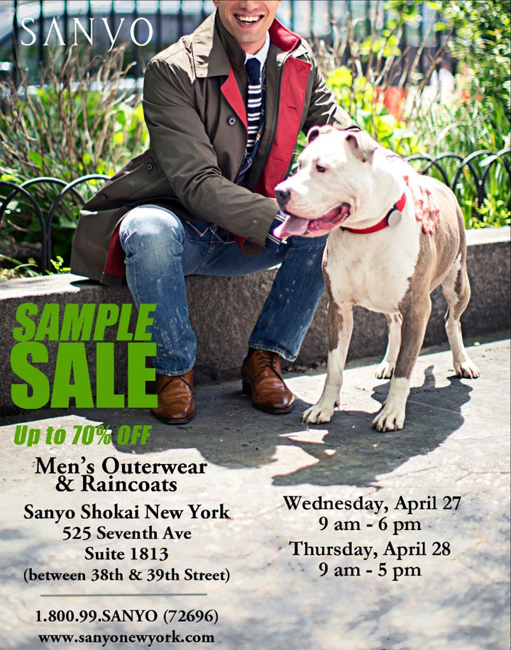 Sanyo New York Spring 2016 Sample Sale