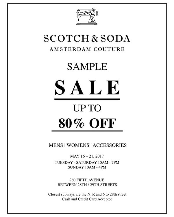 Scotch & Soda Sample Sale