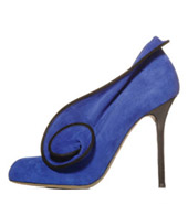 Sergio Rossi dusk suede pump with blossom detail