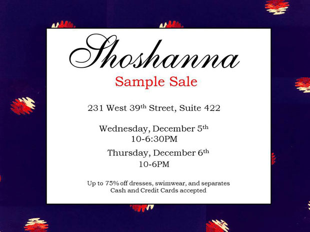 Shoshanna Sample Sale