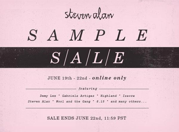 Steven Alan Online Sample Sale