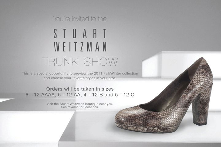 Stuart Weitzman Fall 2011 Trunk Show 5/3 - 5/4