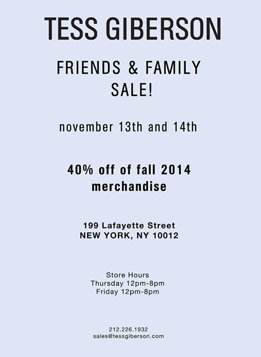 Tess Giberson Friends & Family Sale