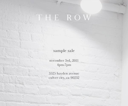Los Angeles Sample Sales - The Row Sample Sale
