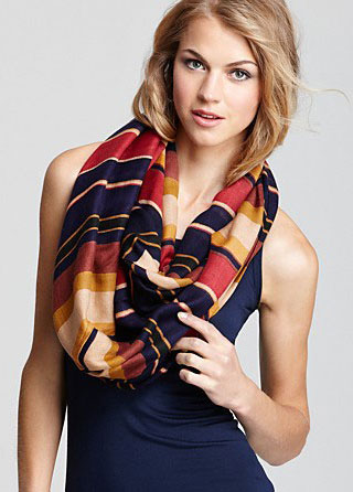 Theodora & Callum Wearable Art '70s Stripe Infinity Scarf $165