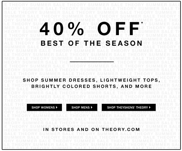 Theory Summer Retail Sale