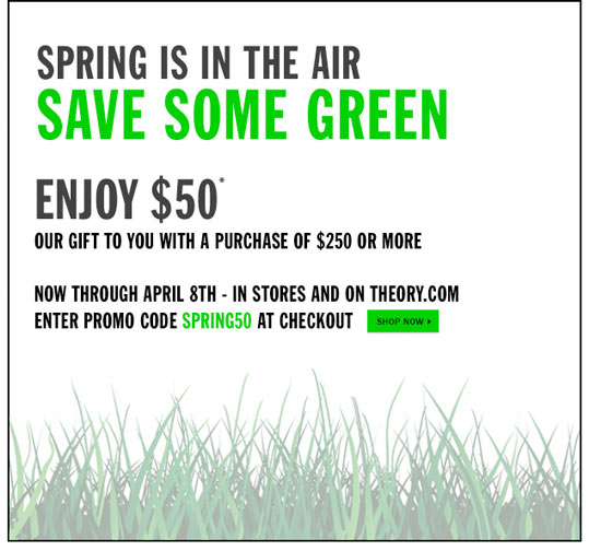 Get $50 Off Purchase of $250+ at Theory