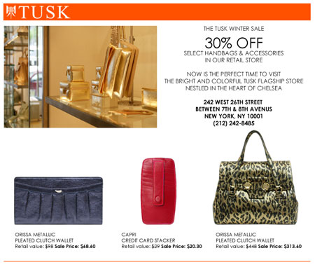 Tusk Winter Retail Sale
