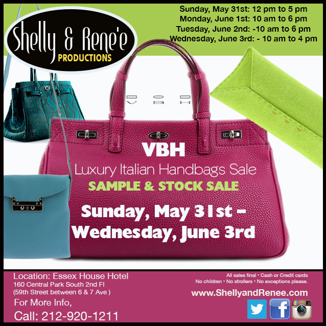 VBH Luxury Italian Handbags Sample & Stock Sale