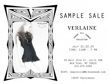 Verlaine Sample Sale