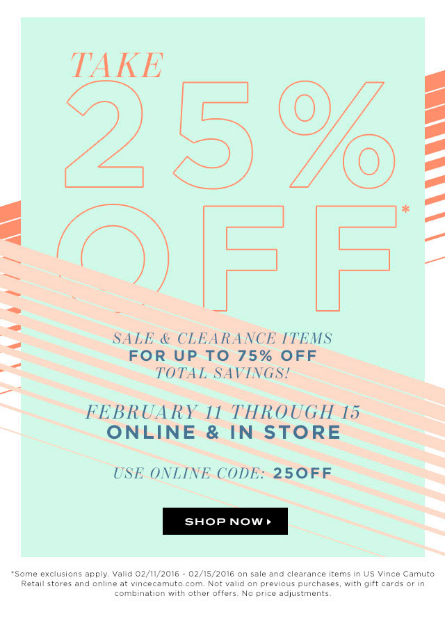 Vince Camuto President's Day Sale