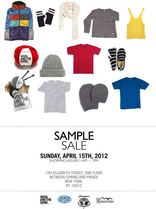 Wool and the Gang Sample Sale