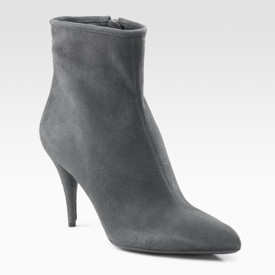 prada suede ankle boots in gray