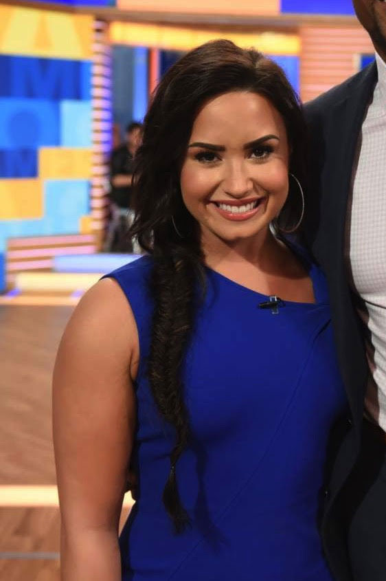 Demi Lovato wore Djula hoop earrings at Good Morning America
