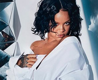 Rihanna wore jewels by DVANI, Hearts on Fire, Le Vian, & Pasquale Bruni for her Rihanna X Manolo shoot