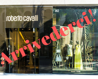 Roberto Cavalli Closes US Stores