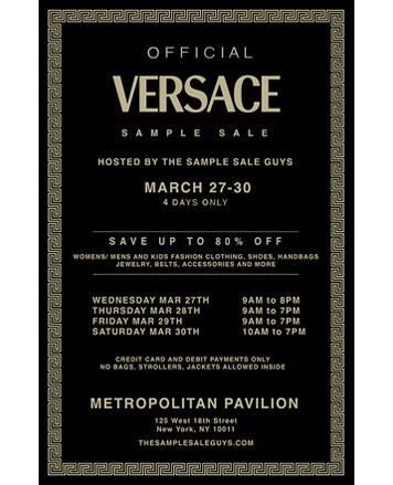 Versace Sample Sale