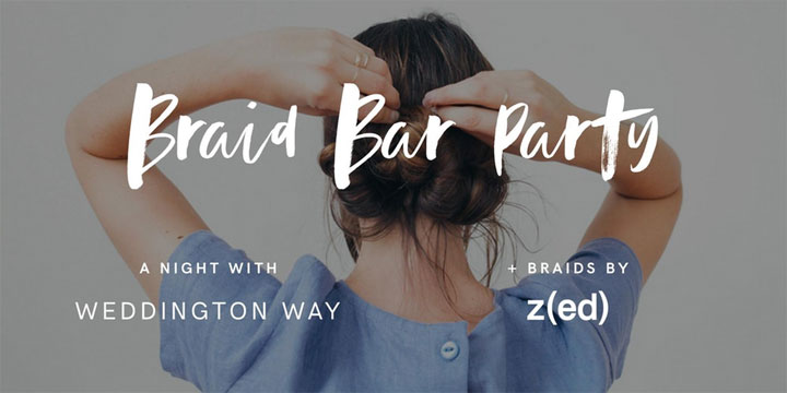 Weddington Way's Braid Bar Party in Banana Republic Store 